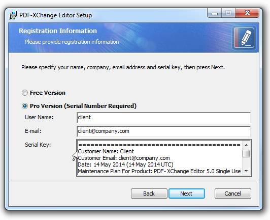 pdf xchange editor license key free